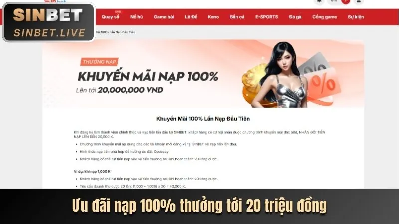 Ưu đãi chào mừng 188k tại MCW 6789